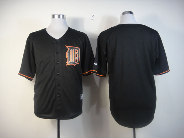 Men Detroit Tigers Blank Black MLB Jerseys